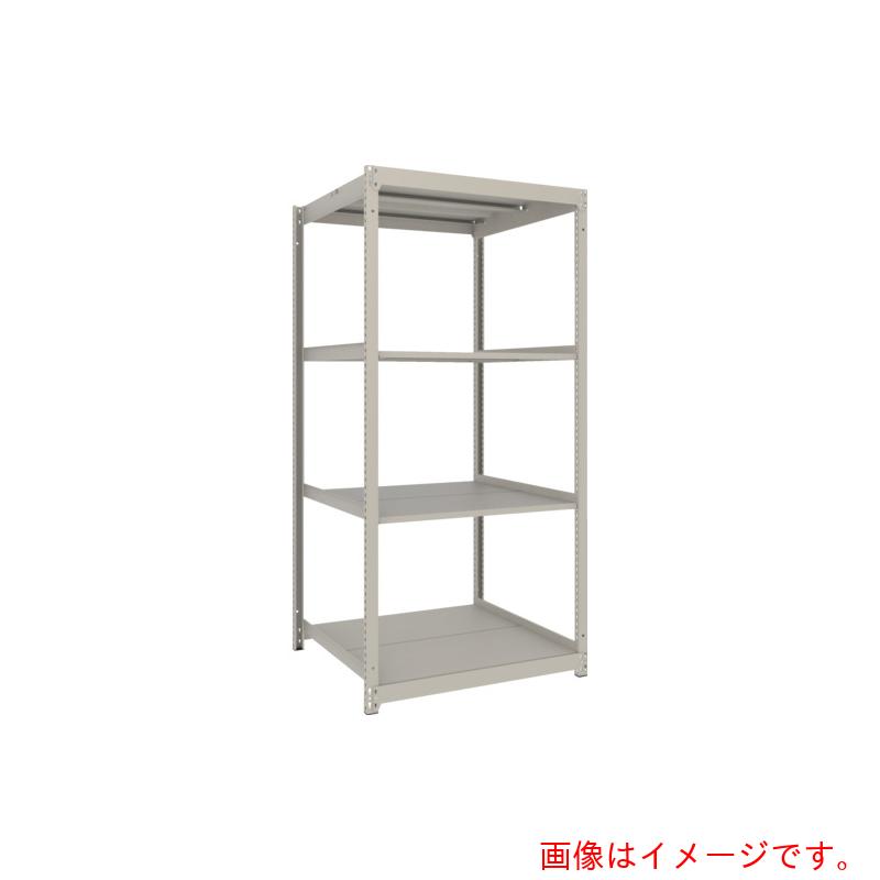 【別途送料あり】トラスコ中山（TRUSCO）　TRUSCO　スチールラック　薄板ラック（棚板分割タイプ、耐荷重１００Ｋｇ）１２００&times;８７５&times;Ｈ１８００　４段単体　　ネオグレー　【品番：UL6494】｜住設プロ　店