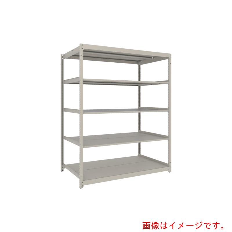 【別途送料あり】トラスコ中山（TRUSCO）　TRUSCO　スチールラック　薄板ラック（棚板分割タイプ、耐荷重１００Ｋｇ）１８００×５９５×Ｈ１８００　５段単体　　ネオグレー　【品番：UL6665】