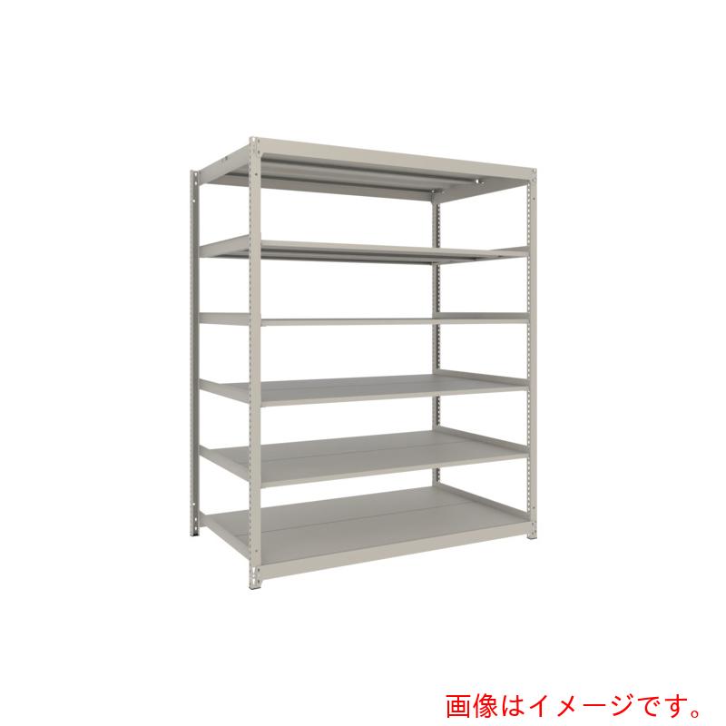 【別途貨物輸送あり】トラスコ中山（TRUSCO） TRUSCO スチール写真仕合わせ 薄板仕合わせ（棚板取りわける印字機、耐荷重１００Ｋｇ）１８００×５９５×Ｈ１８００ ６段単体  ネオ薄墨色 【品番：UL6666】