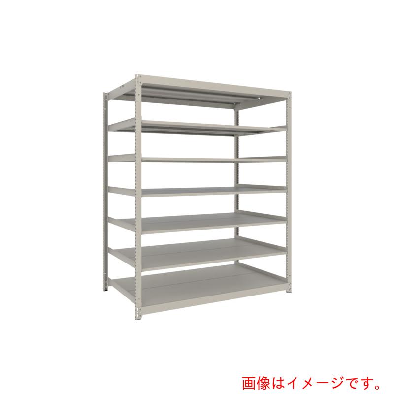 【別途送料あり】トラスコ中山（TRUSCO）　TRUSCO　スチールラック　薄板ラック（棚板分割タイプ、耐荷重１００Ｋｇ）１８００×５９５×Ｈ１８００　７段単体　　ネオグレー　【品番：UL6667】