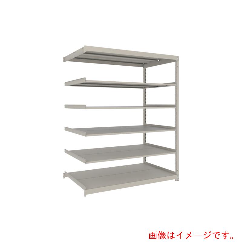 【別途送料あり】トラスコ中山（TRUSCO）　TRUSCO　スチールラック　薄板ラック（棚板分割タイプ、耐荷重１００Ｋｇ）１８００×８７５×Ｈ１８００　　６段連結　　ネオグレー　【品番：UL6696B】