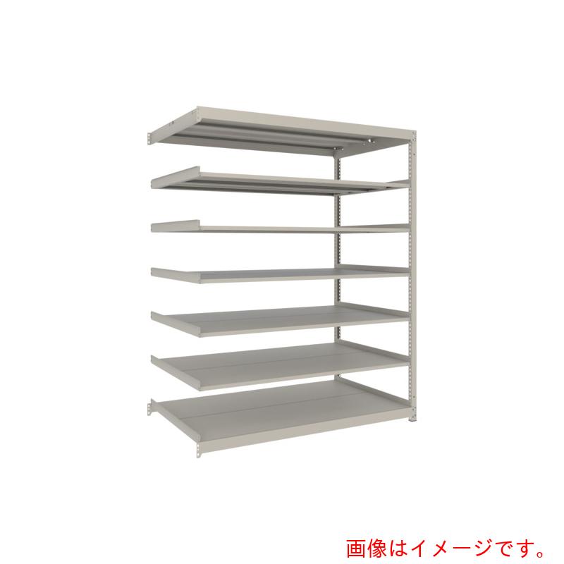 【別途送料あり】トラスコ中山（TRUSCO）　TRUSCO　スチールラック　薄板ラック（棚板分割タイプ、耐荷重１００Ｋｇ）１８００&times;８７５&times;Ｈ１８００　７段連結　　ネオグレー　【品番：UL6697B】｜住設プロ　店