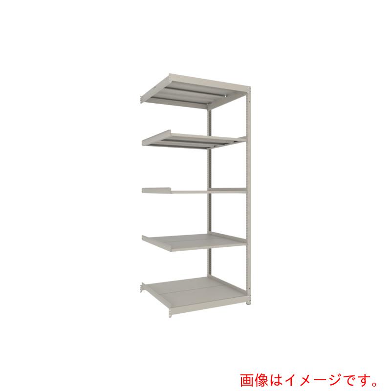 【別途送料あり】トラスコ中山（TRUSCO）　TRUSCO　スチールラック　薄板ラック（棚板分割タイプ、耐荷重１００Ｋｇ）１２００×８７５×Ｈ２１００　５段連結　　ネオグレー　【品番：UL7495B】