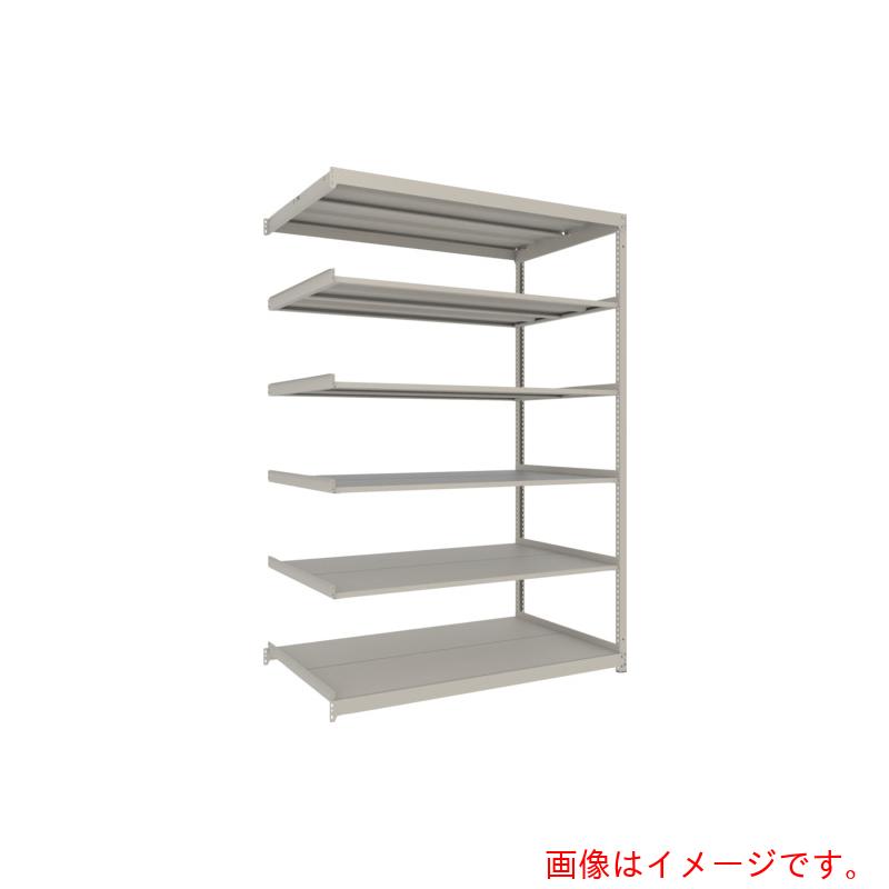【別途送料あり】トラスコ中山（TRUSCO）　TRUSCO　スチールラック　薄板ラック（棚板分割タイプ、耐荷重１００Ｋｇ）１８００×５９５×Ｈ２１００　６段連結　　ネオグレー　【品番：UL7666B】
