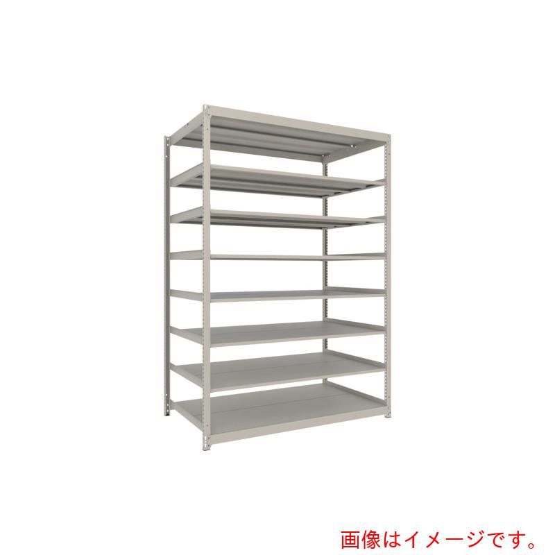 【別途送料あり】トラスコ中山（TRUSCO）　TRUSCO　スチールラック　薄板ラック（棚板分割タイプ、耐荷重１００Ｋｇ）１８００×８７５×Ｈ２１００　８段単体　　ネオグレー　【品番：UL7698】
