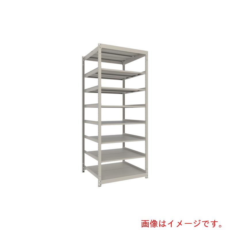 【別途送料あり】トラスコ中山（TRUSCO）　TRUSCO　スチールラック　薄板ラック（棚板分割タイプ、耐荷重１００Ｋｇ）１２００×８７５×Ｈ２４００　８段単体　　ネオグレー　【品番：UL8498】