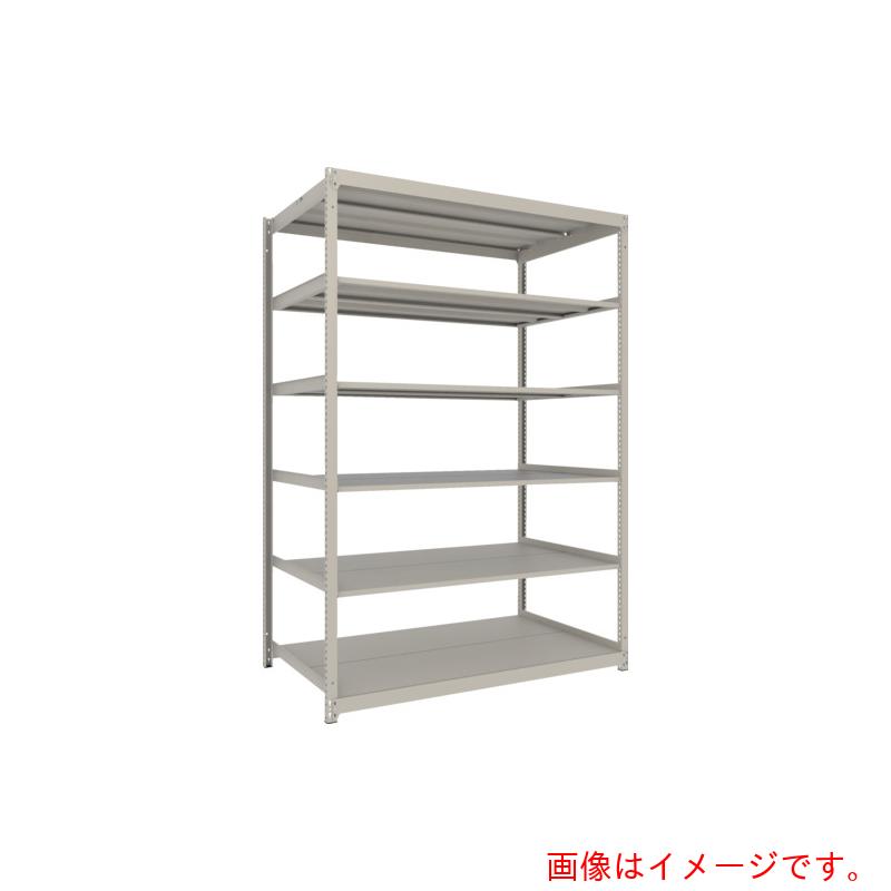 【別途送料あり】トラスコ中山（TRUSCO）　TRUSCO　スチールラック　薄板ラック（棚板分割タイプ、耐荷重１００Ｋｇ）１５００×８７５×Ｈ２４００　６段単体　　ネオグレー　【品番：UL8596】