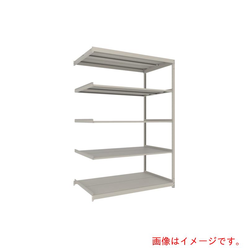 【別途送料あり】トラスコ中山（TRUSCO）　TRUSCO　スチールラック　薄板ラック（棚板分割タイプ、耐荷重１００Ｋｇ）１８００×５９５×Ｈ２４００　５段連結　　ネオグレー　【品番：UL8665B】