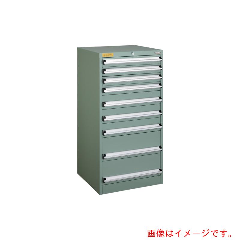 【別途送料あり】トラスコ中山（TRUSCO） TRUSCO ＶＥ７Ｓ型中量キャビネット ７００×５５０×Ｈ１２００ 引出９段 【品番：VE7S-1204】