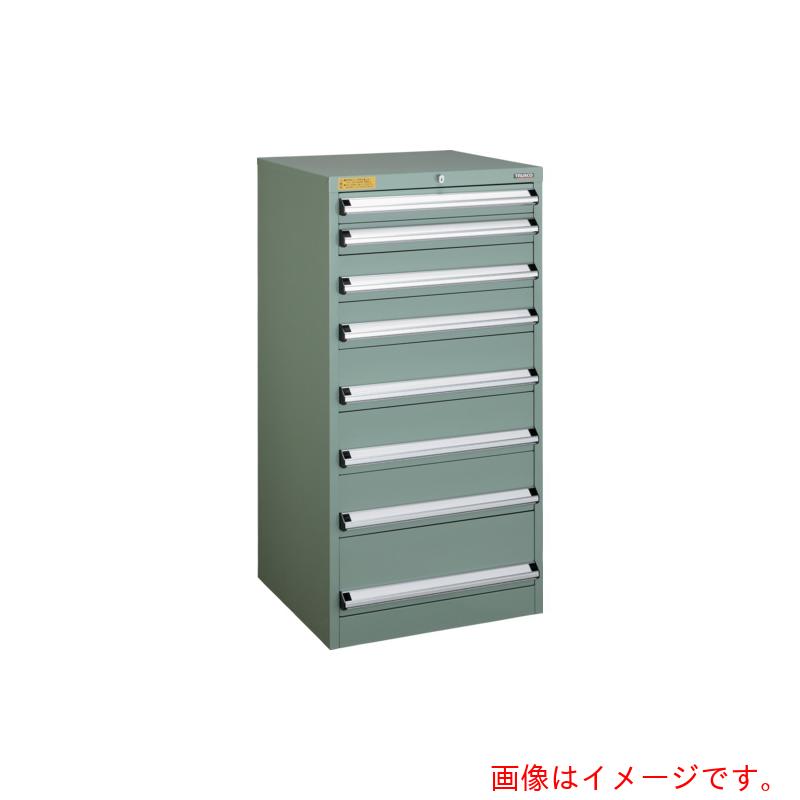 【別途貨物輸送あり】トラスコ中山（TRUSCO） TRUSCO ＶＥ７Ｓ型中量収納家具 ７００×５５０×Ｈ１２００ 引き出し８段 【品番：VE7S-1208】