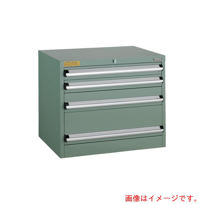 【別途貨物輸送あり】トラスコ中山（TRUSCO） TRUSCO ＶＥ９Ｓ型中量押し入れ ８８０Ｘ５５０ＸＨ６００ 抽き出し４段 【品番：VE9S-607】