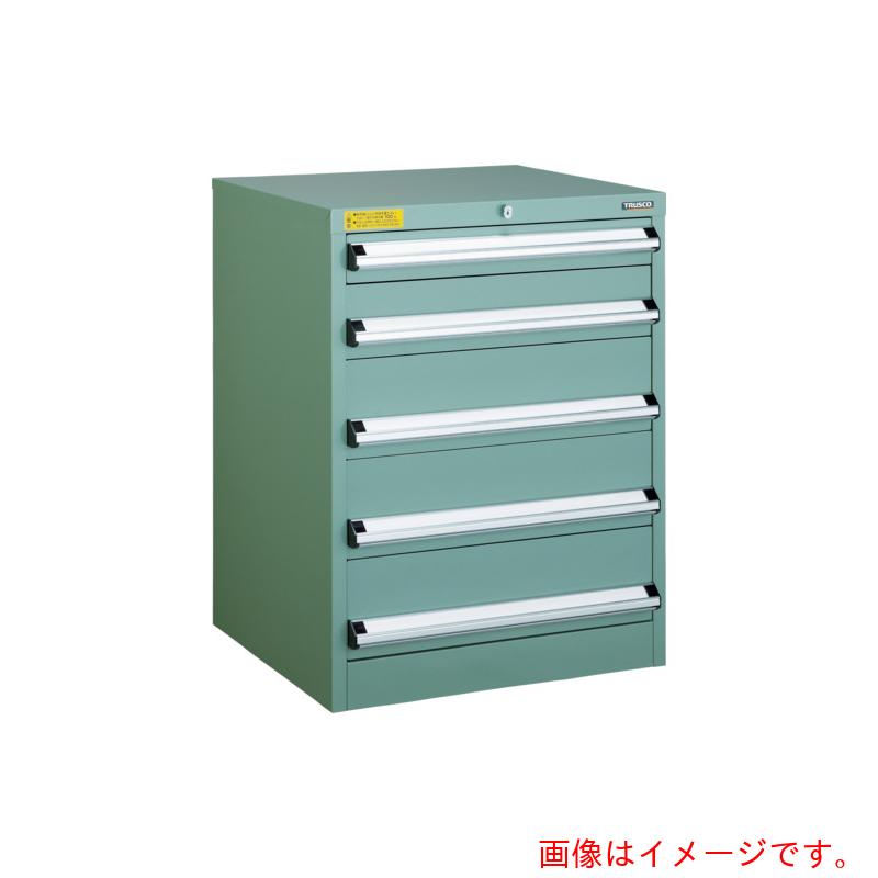 【別途送料あり】トラスコ中山(TRUSCO) TRUSCO VE9S型中量キャビネット 880×550×H800 引出5段 【品番:VE9S-808】