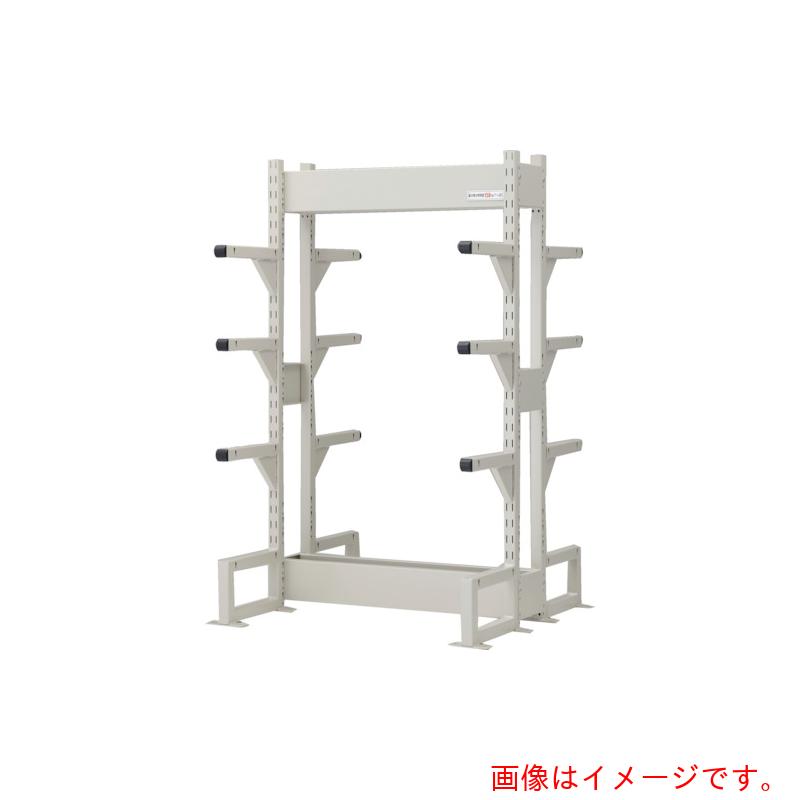 【別途送料あり】トラスコ中山（TRUSCO）　TRUSCO　ボルトレス長尺保管棚Ｍ３　複式基本１８００Ｘ４５０ＸＨ２４００　４段　【品番：VRM38654W】