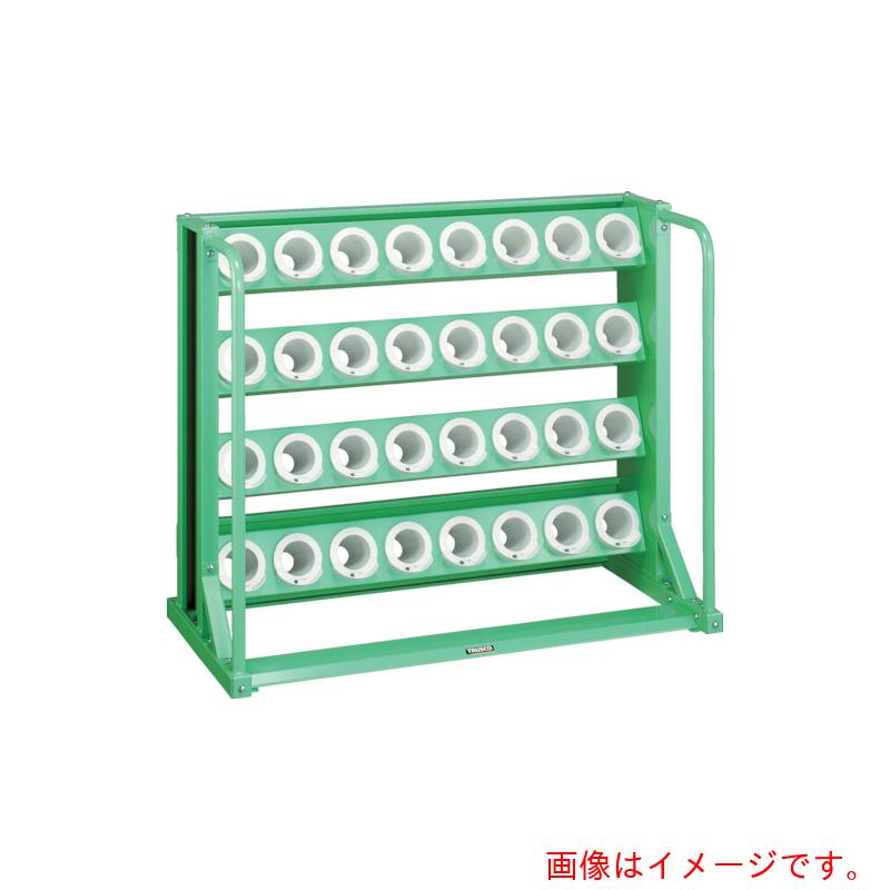トラスコ中山（TRUSCO）　TRUSCO　ツーリングラック　ＢＴ・ＮＴ５０兼用　２５個収納　ロック付　ヤンググリーン色　【品番：VTL-55-YG】