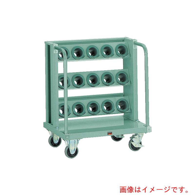 トラスコ中山（TRUSCO）　TRUSCO　ツーリングワゴン　ＢＴ・ＮＴ５０兼用　１５個収納　ロック付　ヤンググリーン色　【品番：VTLW-35-YG】