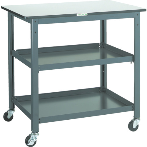 トラスコ中山（TRUSCO）　TRUSCO　ＷＨＴ型作業台補助テーブルワゴン　９００Ｘ６００ＸＨ９００　【品番：WHT-6090H】｜住設プロ　店