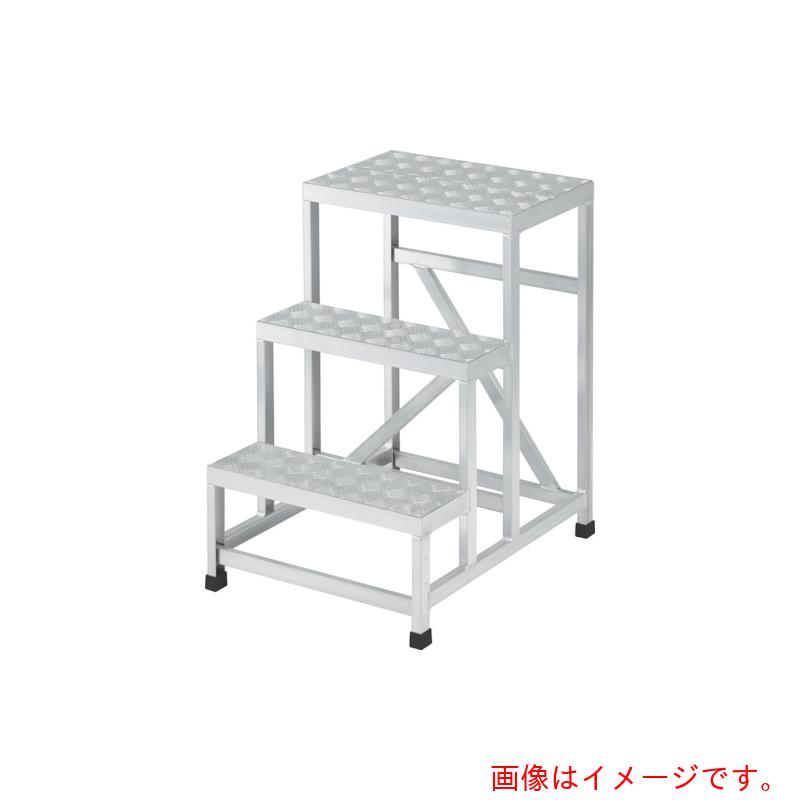 【別途送料あり】トラスコ中山（TRUSCO）　TRUSCO　アルミ製溶接一体構造型作業台　三段縞板タイプ（完成品）　Ｗ６００&times;Ｄ８００&times;Ｈ７５０　【品番：WTDBC3-6875】｜住設プロ　店