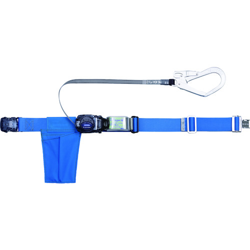 トラスコ中山（TRUSCO） 巻取式 胴ベルト型墜落制止用器具 幅５０ｍｍＸ長さ１２００ｍｍ ブルー 【品番：GR-OT593A-B】