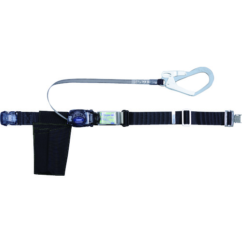 トラスコ中山（TRUSCO） 巻取式 胴ベルト型墜落制止用器具 幅５０ｍｍＸ長さ１２００ｍｍ ブラック 【品番：GR-OT593A-BK】