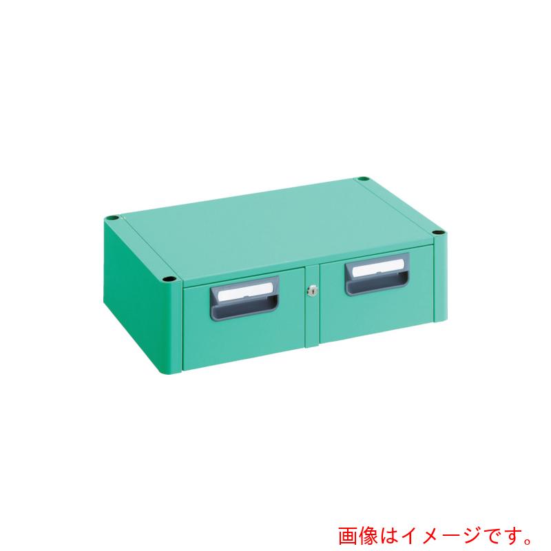 トラスコ中山（TRUSCO）　ツールワゴン　フェニックスワゴン　２列引出　７５０Ｘ５００　ヤンググリーン　【品番：PEW-75W-YG】 24,176円