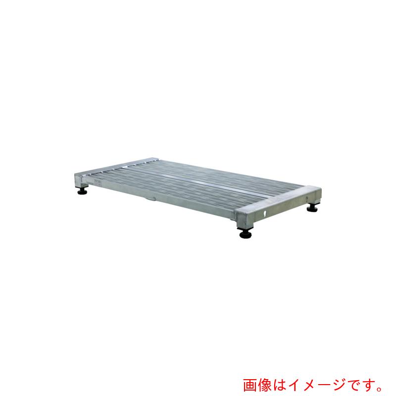 トラスコ中山（TRUSCO）　低床式アルミ製ステップ　グレーチング仕様　９００Ｘ６００ＸＨ９０～１２０　【品番：TFSG-0960AL】