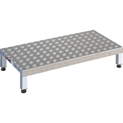 トラスコ中山(TRUSCO) 高床式アルミ製ステップ 900X450XH190~220 【品番:TFSH-0945AL】|住設プロ 店