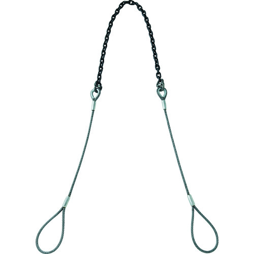 トラスコ中山（TRUSCO） 玉掛ワイヤチェーンスリング（コンビスリング） Φ１２Ｘ１Ｍ ＣＭチェーン店１０ＭＭ１．５Ｍ 【品番：TWCS12S1-1.5】