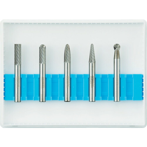 トラスコ中山（TRUSCO）　超硬バーセットCシリーズ 軸6mm 刃径6mm 5本セット　【品番：TB-C060-5S】