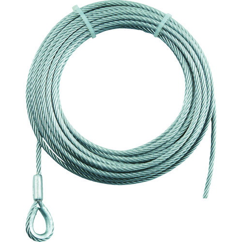 トラスコ中山（TRUSCO）　手動ウインチ用ワイヤーΦ9×30M用（シンブル入りロック加工）　【品番：WWS9-30】