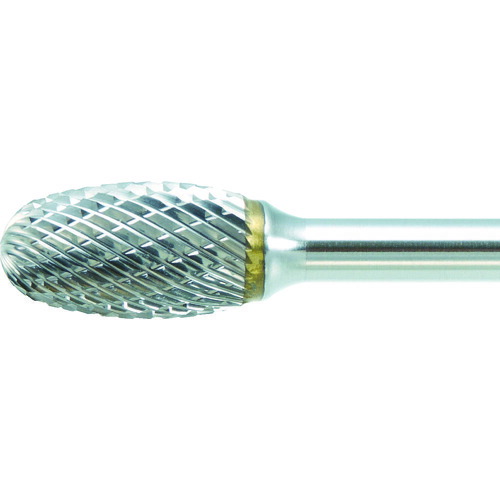 トラスコ中山（TRUSCO）　超硬バー タマゴ型 Φ12.7×刃長22×軸6 ロング ダブル　【品番：TB6C127L150】