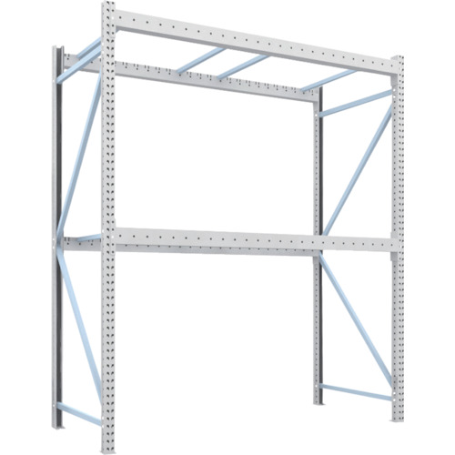 【別途送料あり】トラスコ中山（TRUSCO）　TRUSCO　パレットラック１トン２５００Ｘ１１００ＸＨ３０００　２段　単体　【品番：1D-30B25-11-2】