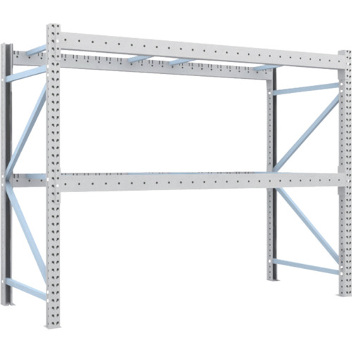 【別途送料あり】トラスコ中山（TRUSCO）　TRUSCO　重量パレットラック２トン２５００×１０００×Ｈ２０００　２段　単体　【品番：2D-20B25-10-2】