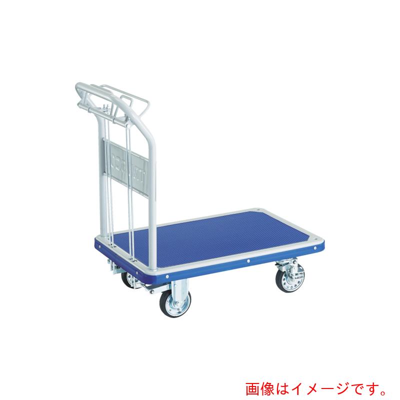 【別途貨物輸送あり】トラスコ中山（TRUSCO） TRUSCO 押し付ける製手押し車 ドンキーカート くっ付ける ９１５×６１５ 御手々式 いの一番式４輪ストッパー付 制動打ちきり付 【品番：302NJKHB4S】