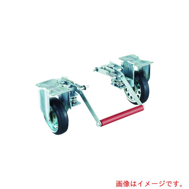 トラスコ中山（TRUSCO）　TRUSCO　プレス製台車　ドンキーカート４００番用　ブレーキ固定車輪付　【品番：400NKB】
