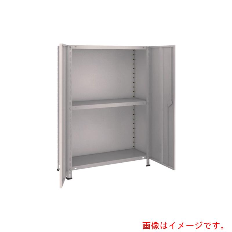 【別途送料あり】トラスコ中山（TRUSCO）　TRUSCO　スチールラック　軽量棚両開扉付　８７５Ｘ３８３ＸＨ１２００　天地３段　ネオグレー　【品番：43V-T23】｜住設プロ　店