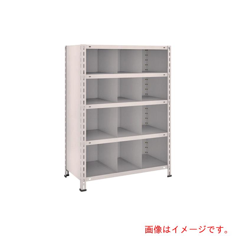 【別途送料あり】トラスコ中山(TRUSCO) TRUSCO スチールラック 軽量棚 縦仕切付 W875XD450X1200 3列4段 ネオグレー 【品番:43X-35】