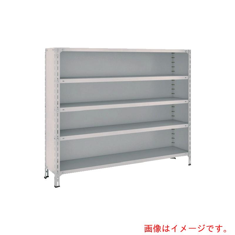 【別途送料あり】トラスコ中山（TRUSCO）　TRUSCO　スチールラック　軽量棚背板・側板付　Ｗ１５００ＸＤ３００Ｘ１２００　５段　ネオグレー　【品番：45V-25】
