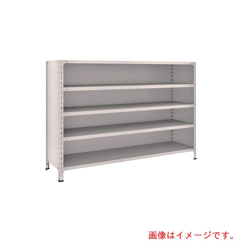 【別途送料あり】トラスコ中山（TRUSCO） TRUSCO スチールラック 軽量棚背板・側板付 Ｗ１８００ＸＤ４５０Ｘ１２００ ５段 ネオグレー 【品番：46X-25】