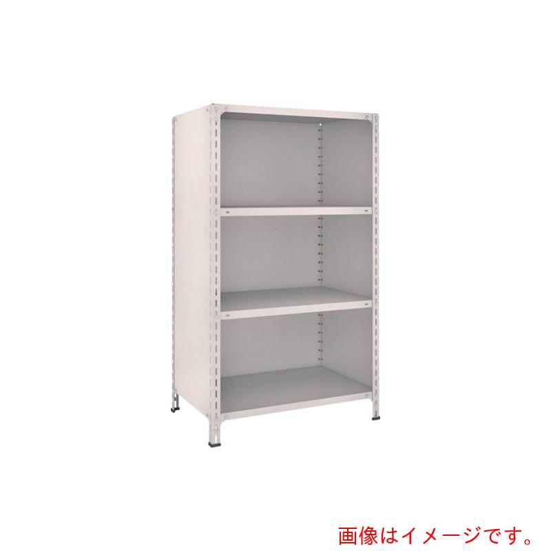 【別途送料あり】トラスコ中山（TRUSCO） TRUSCO スチールラック 軽量棚背板・側板付 Ｗ８７５ＸＤ６００ＸＨ１５００ ４段 ネオグレー 【品番：53W-24】