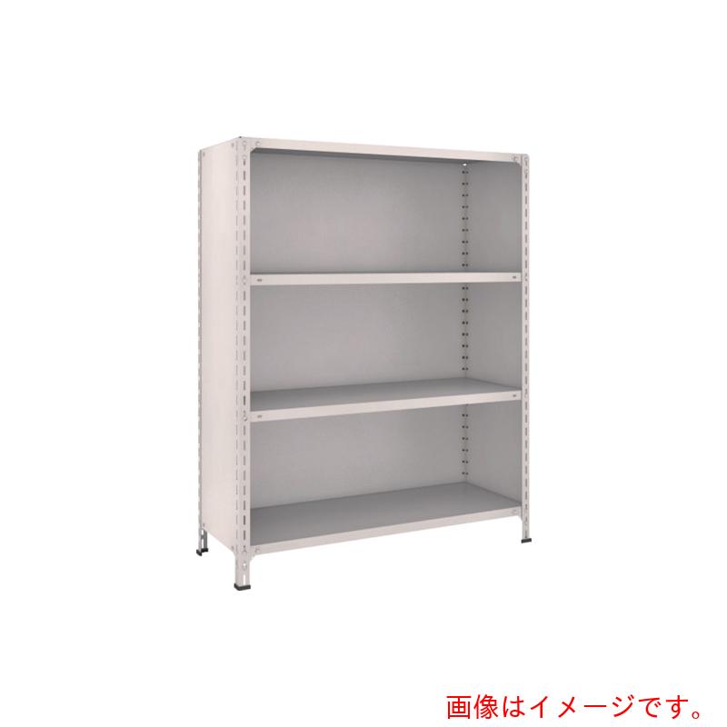 【別途送料あり】トラスコ中山（TRUSCO）　TRUSCO　スチールラック　軽量棚背板・側板付　Ｗ１２００ＸＤ４５０Ｘ１５００　４段　ネオグレー　【品番：54X-24】