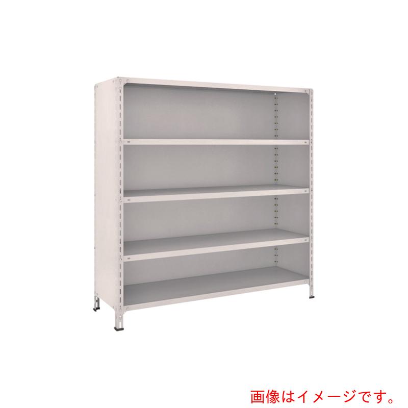 【別途送料あり】トラスコ中山（TRUSCO）　TRUSCO　スチールラック　軽量棚背板・側板付　Ｗ１５００ＸＤ４５０Ｘ１５００　５段　ネオグレー　【品番：55X-25】｜住設プロ　店