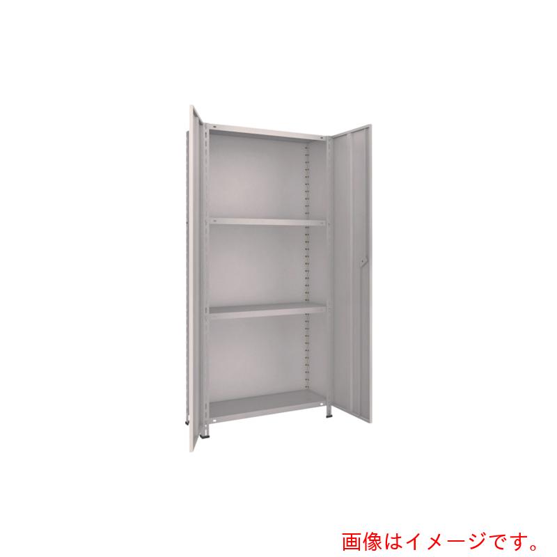 【別途送料あり】トラスコ中山（TRUSCO）　TRUSCO　スチールラック　軽量棚両開扉付　８７５Ｘ３００ＸＨ１８００　天地４段　ネオグレー　【品番：63V-T24】｜住設プロ　店