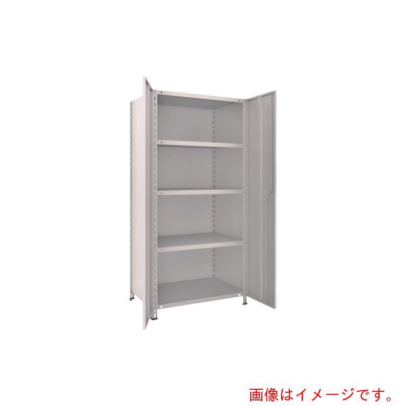 【別途送料あり】トラスコ中山（TRUSCO）　TRUSCO　スチールラック　軽量棚両開扉付　８７５Ｘ６００ＸＨ１８００　天地５段　ネオグレー　【品番：63W-T25】