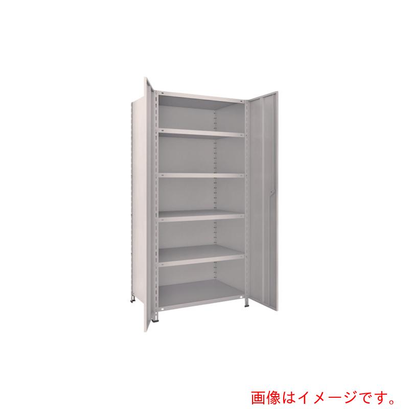 【別途送料あり】トラスコ中山（TRUSCO）　TRUSCO　スチールラック　軽量棚両開扉付　８７５Ｘ６００ＸＨ１８００　天地６段　ネオグレー　【品番：63W-T26】