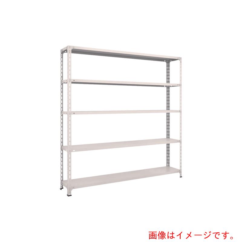 【別途送料あり】トラスコ中山（TRUSCO）　TRUSCO　スチールラック　軽量棚開放型　Ｗ１８００ＸＤ３００ＸＨ１８００　５段　ネオグレー　【品番：66V-15】