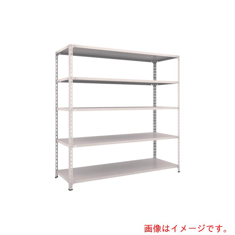 【別途送料あり】トラスコ中山（TRUSCO）　TRUSCO　スチールラック　軽量棚開放型　Ｗ１８００ＸＤ６００ＸＨ１８００　５段　ネオグレー　【品番：66W-15】｜住設プロ　店