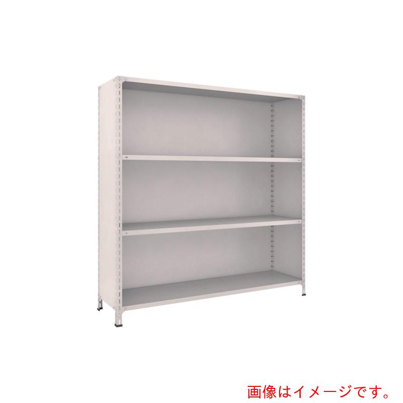 【別途送料あり】トラスコ中山（TRUSCO） TRUSCO スチールラック 軽量棚背板・側板付 Ｗ１８００ＸＤ４５０Ｘ１８００ ４段 ネオグレー 【品番：66X-24】