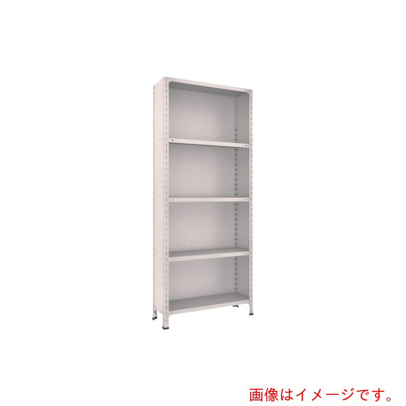 【別途送料あり】トラスコ中山（TRUSCO）　TRUSCO　スチールラック　軽量棚背板・側板付　Ｗ８７５ＸＤ３００ＸＨ２１００　５段　ネオグレー　【品番：73V-25】