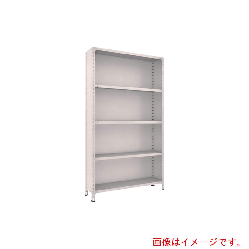 【別途送料あり】トラスコ中山（TRUSCO）　TRUSCO　スチールラック　軽量棚背板・側板付　Ｗ１２００ＸＤ３００Ｘ２１００　５段　ネオグレー　【品番：74V-25】