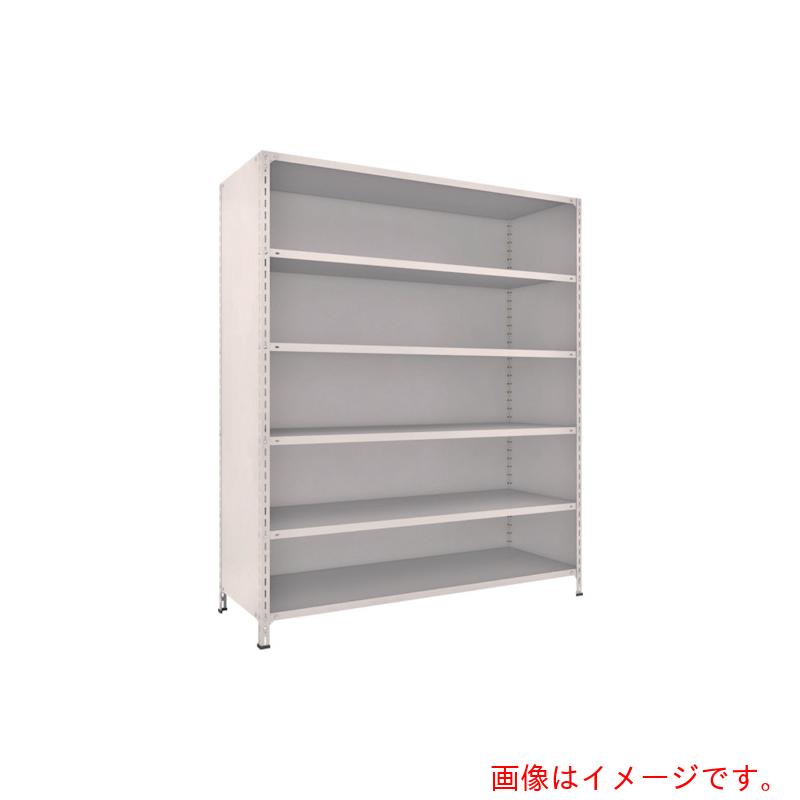 【別途送料あり】トラスコ中山（TRUSCO）　TRUSCO　スチールラック　軽量棚背板・側板付　Ｗ１８００ＸＤ６００Ｘ２１００　６段　ネオグレー　【品番：76W-26】